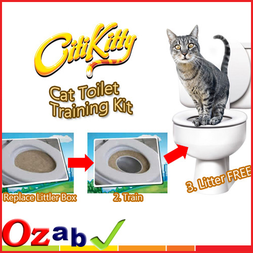 CitiKitty Cat Toilet Training Kit Works with Cats of All Sizes Ages 
