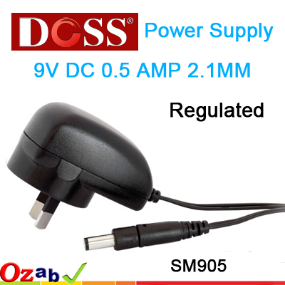 DOSS-9V-DC-0-5-AMP-2-1MM-Regulated-Power-Supply-SM905