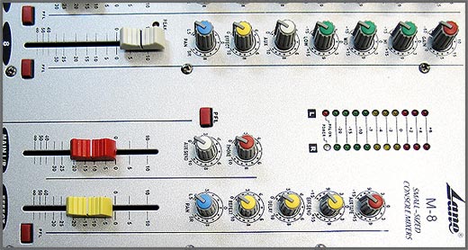   and subgroup routing switches, solo and PFL functions on all channels