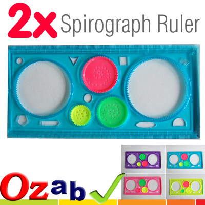 2x Spiral Tool   Spirograph Ruler  